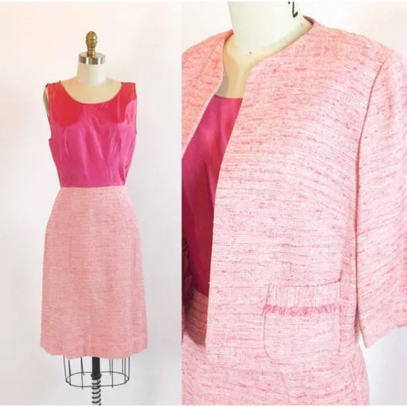 R & K Dresses Vintage 95s R K Pink Dress Jacket Set Poshmark